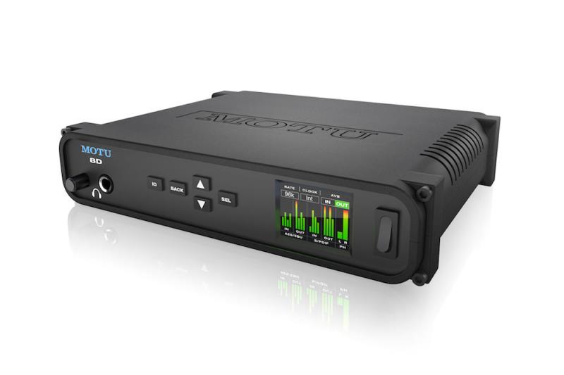 Audio Interfaces (Thunderbolt / AVB / USB) 8x8 USB/AVB-TSN I/O with 4-ch AES3, 4-ch S/PDIF, DSP & networking - MOTU -- 8D